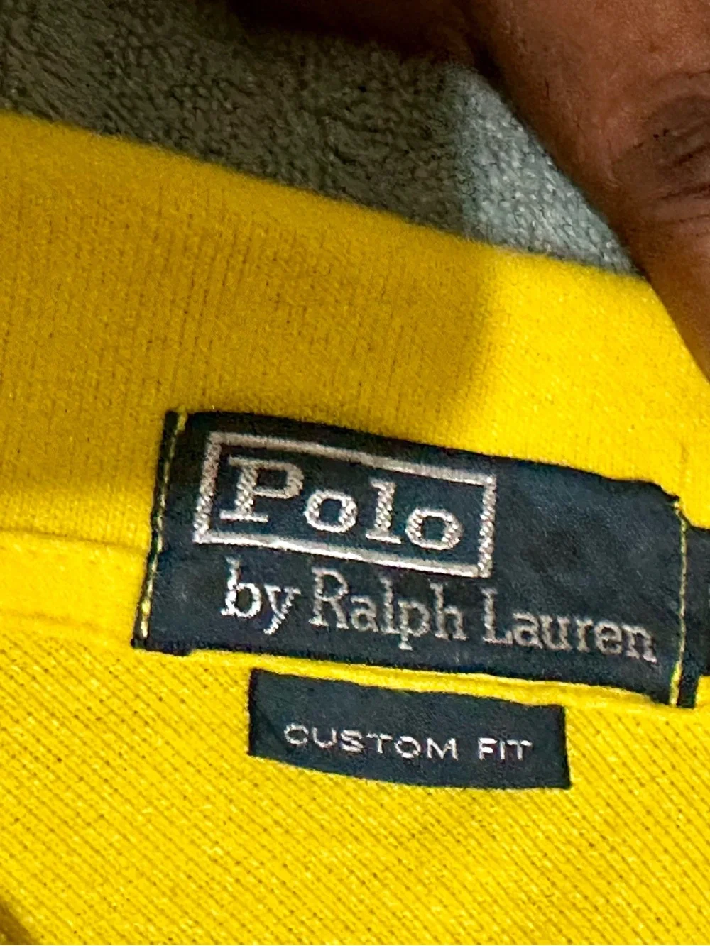 Vintage Polo by Ralph Lauren Men’s Yellow Polo Shirt with Navy Pony custom fit